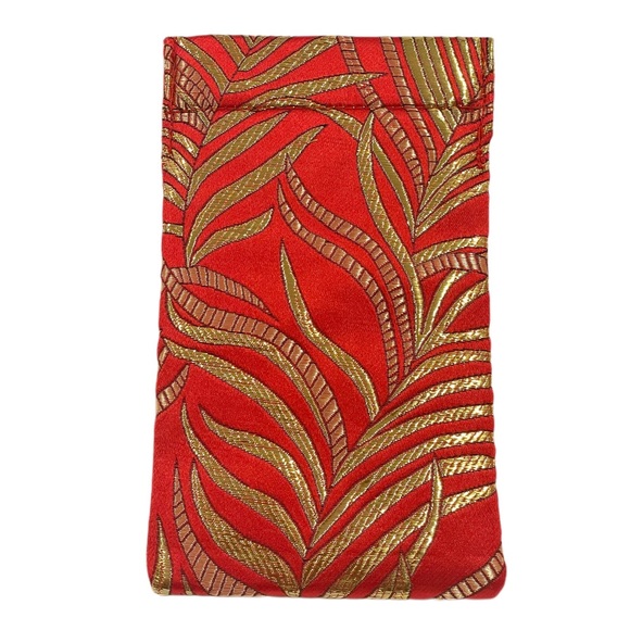 🎁 AMRITA SINGH Beijing Eyewear Case Red/Gold NWT - Picture 3 of 12